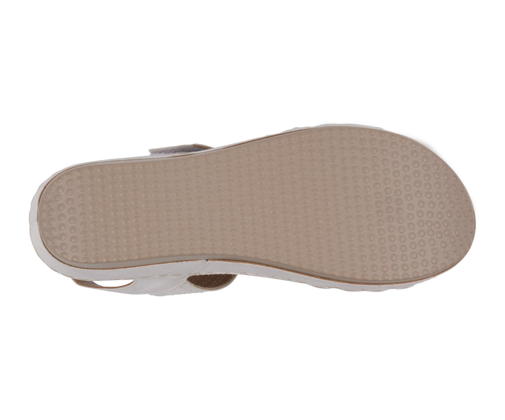 Samar White Wedge Sandals