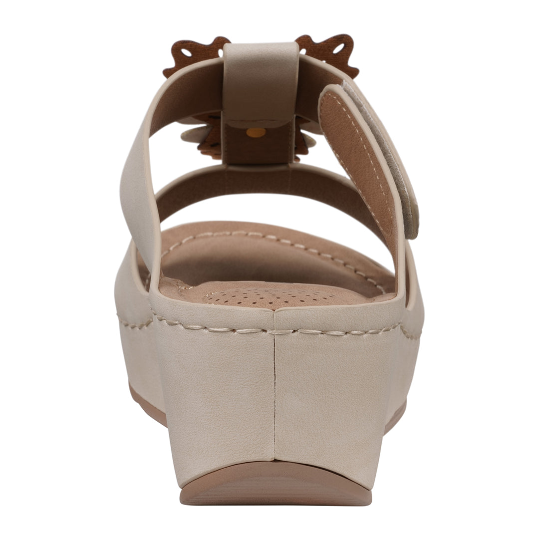 Women's Talia Tan Floral Wedge Sandals